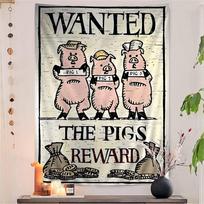 Cartoon Funny S-Shrek Movie Hanging Bohemian Tapestry Bohemian Wall Tapestries Mandala Cheap Hippie Wall Hanging 100X70CM