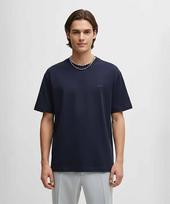Boss Round Short Sleeve T-Shirt Regular Fit 50511158_404 Denim/L