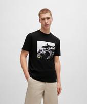 Boss Ocean Print Short Sleeve T-Shirt Regular Fit 50515626_001 Black/L
