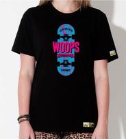 Doldol Woops-T-84 Skateboard Cat Oops Character Graphic T-Shirt White/L