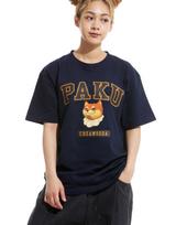 Cream Soda Lab Paku Logo Short Sleeve T-Shirt Navy Yellow L