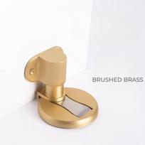 Gun Grey Multiple Color Options Brass Door Suction Perforated Door Brushed Brass Strong Magnetic, Anti-collision Floor Suction