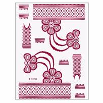 Lace Fake Tattoo Henna Tattoo Stickers Legs Arm Body Art Sticker Temporary Tattoo  Finger Hand W 1376S
