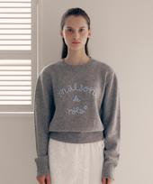 Lora Lora Maison De Rola Embroidery Knit Gray Grey/Free