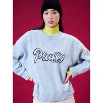 8Seconds Neff Yar Letter Jacquard Round Neck Pullover Sky Blue Sky Blue/M