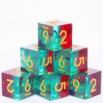 Set of 8 Pieces D6 Resin Dice Polyhedron Mathematics Teaching DND Dungeons & Dragons Gaming Group Tabletop Game COC Cthulhu Dice