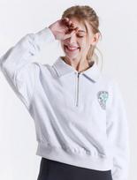 La Maison Studio Women'S Crop Le Liss Print Half-Zip Light Grey (Fcb3Ts353W) Light Gray/M