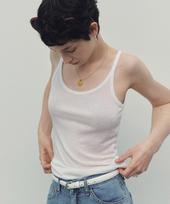 Nive Soft Stretch Tencel U-Neck Sleeveless (Ivory) Free