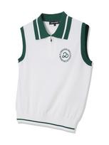 Twenis Hall Line Point Half-Zip Sleeveless Women'S [White] White/90