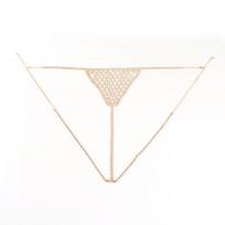 Exaggerated Bikini Chest Chain Thong Sexy Nightclub Gold Plated Rhinestone Underwear Body Chain Set Women Jewelry CLASSIC