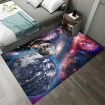 „Universe“ suasmenintas 3D Žemės planetos rašto kilimas, skirtas svetainei, miegamojo kiliminė danga, vonios kilimėlis, laisvalaikio kilimas namų dekoravimui 40cm x 60cm