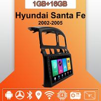 Android Carplay automobilinis radijas, skirtas Hyundai Santa Fe 2002-2005 Multimedijos grotuvo galvos blokas Stereo GPS navigacija BT WIFI 2+32GB 1+16GB