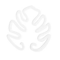 Augalo atrama Monstera lapo griebtuvas Stiebo laikiklis augalams Vertikaliam augimui Stiebo atrama B white