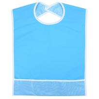 Waterproof Adult Elder Mealtime Bib Clothes Clothing Protector Dining Aid (Sky Blue) 45*65cm dangaus mėlyna spalva