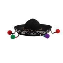 Birthday Pet Hat Dog Cats Headgear Colorful Pompoms Costume Sombrero Hat Studded Pompoms Dog Christmas Hat