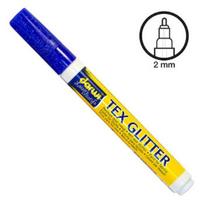 Darwi - Fabric paint marker Glitter blue mėlyna