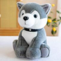 High-end doll simulation Husky Shar Pei dog plush toy doll cute Sherina puppy 21cm0.17kg
