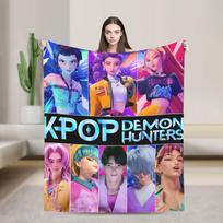 Kpop Demon Hunters HUNTRIX Saja Boys Throw Blanket for Couch  Soft Fuzzy Plush Blanket Multi-size Bedspread for All Seasons 30x40in