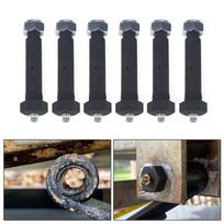 6Pcs/set Trailer Axle Spring Shackle Grease Type Eye Wet Bolt 9/16 x 3  For 2000#, 3500#, 5200#, 6000# and 7000# Axles
