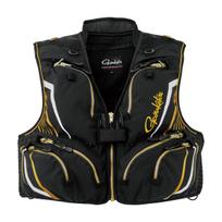 Gamakatsu Short Half Mesh Vest GM2332 Black x Gold 7L