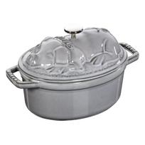 Cocotte - STAUB - Oval Cocotte - 17 cm - Cast Iron - Graphite Grey