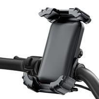 Motorcycle Phone Mount with Anti-Shake Grip, 360° Adjustable, One-Hand Operation Handlebar juoda