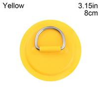 Steel Canoe Raft Dinghy Kayak Surfboard SUP Tie Down Inflatable Boat Patch D Ring Pad/Patch yellow-8cm