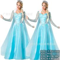 Helovino suaugusiųjų kostiumas, ledo ir sniego cosplay Elzos suknelė, karnavalinė suknelė Elzos princesės suknelė S white