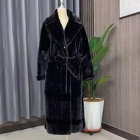 Autumn and winter new large size imitation mink coat long fur integrated imitation fur coat women's clothing M juoda