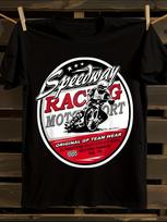 Motorcycle Speedway Flat Track Racing T-Shirt Mens Tshirt Womens Tshirts with Letters Print Short Sleeves T-Shirt Casual Street Tee Shirt Top XXL white