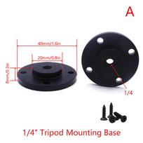 1/4''  3/8'' Camera Tripod Metal Fixing Base Flange Outdoor Desktop Connection Bottom Monitor Adapter Fixing Base