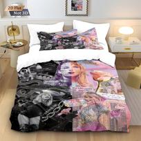 Taylor Swift Printed Three-Piece Bedding Set: Creative Customizable Duvet Cover and Pillowcase 135x200 cm