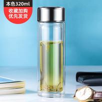 Water Bottle With Tea-strainer Double-layer Glass Water Cup Heat-resistant Glass Bottle Kitchen Accessories Portable Tea Cup 320-350ml