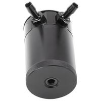 Universal Aluminum Alloy Compact Baffled Oil Catch Can 2‑Port Black