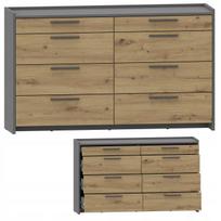 Altivo Com 135 6Sw2Sn Artisan-Anthracite Chest Of Drawers, Large 6-Drawer Clothes Cabinet