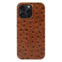 Ostrich Genuine Leather Case For iphone 16 Pro Max 15pro 14 13 12 11 XR XSMAX SE4  Real Cowhide Back Cover Coque Shell Genuine Leather&iPhone Air