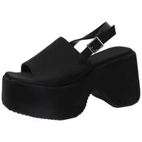 Leopard Print Designed Wedge Sandals for Women Summer  New Outdoor Beach Thick Soled Fashion Sexy High-heeled Cool Slippers 35 juoda