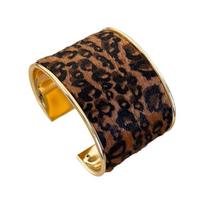 Multicolor Geometric Leopard Print Bangles Metal Wide Bangle Exaggerated Cuff Bangles  For Women Style-5