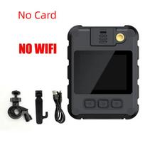 Policijos kūno kamera - WiFi HD DVR, IR naktinis matymas, Mini vaizdo kamera, IP65 atsparus vandeniui sportinis DV 【No Wifi 】No Card juoda