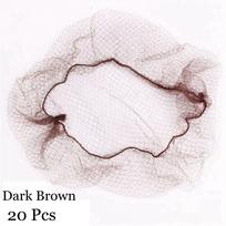 Fashion Styling Tool Elastic Edge Bun Cover Fine Mesh Wig Net Ballet Snood Invisible Hair Nets 20 Pcs tamsiai ruda spalva