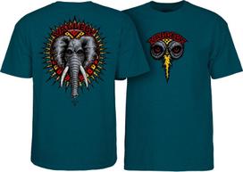Powell Peralta Mike Vallely ELEPHANT Riedlentės Marškinėliai VIDURNAKČIO TURKIS L