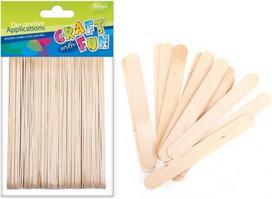 Dekoratyviniai mediniai pagaliukai 60 vnt. – Craft with Fun
