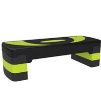 HOMCOM Stepping board aerobikos steperis reguliuojamo aukščio su 3 lygiais (10/15/20 cm) Fitneso treniruoklis, skirtas patalpoms lauke, kurio keliamoji galia iki 150 kg Žalias