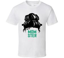 Momster Messy Bun Frankenstein Halloween Tee Cool Fall T-shirt Holiday Unisex T XXXL