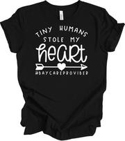 Tiny Humans Stole My Heart - Daycare Provider Gift Tee M