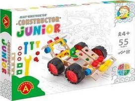 Statybinis žaislas - ALEXANDER TOYS - Jaunasis konstruktorius - Lenktinis automobilis - 55 dalys - Medis/Plastikas - Nuo 4 metų