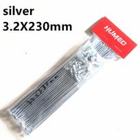 36 psc/lot  Dirt bike spoke 160/166/170/175/180/190/195/198/200/205/210/225/238/250mm steel motorcycle spokes 3.2X230mm silver