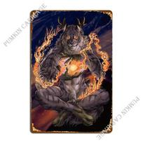 Fire Manipulator Metal Plaque Poster Club Party Garage Painting Designing Designing Tin Sign Poster 20x30cm（7.8x11.8inch）