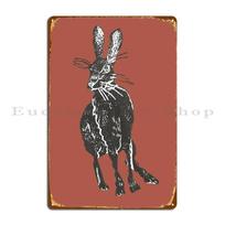 Tamar Hare Burnt Orange Metal Sign Funny Party Plates Living Room Design Garage Tin Sign Poster 20x30cm（7.8x11.8inch）