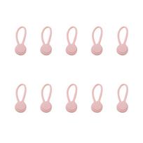 10Pieces Portable Silicone Cable Managers Magnetic Clip For Streamlined Storage Of Data Earphone Wire In Any Space rožinė
